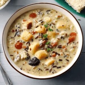 Cheesy Wild Rice Soup Recipe