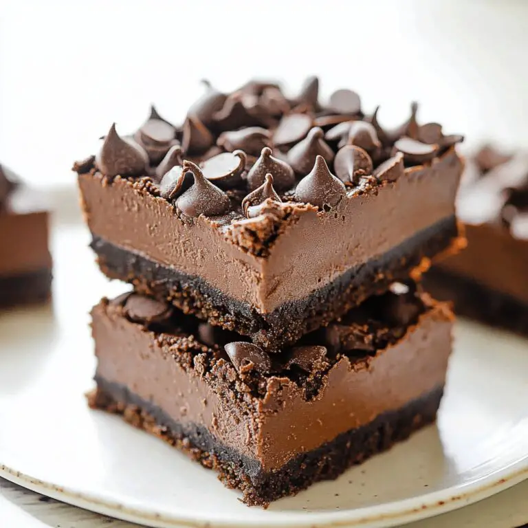 Silky Chocolate No-Bake Cheesecake Bars Recipe