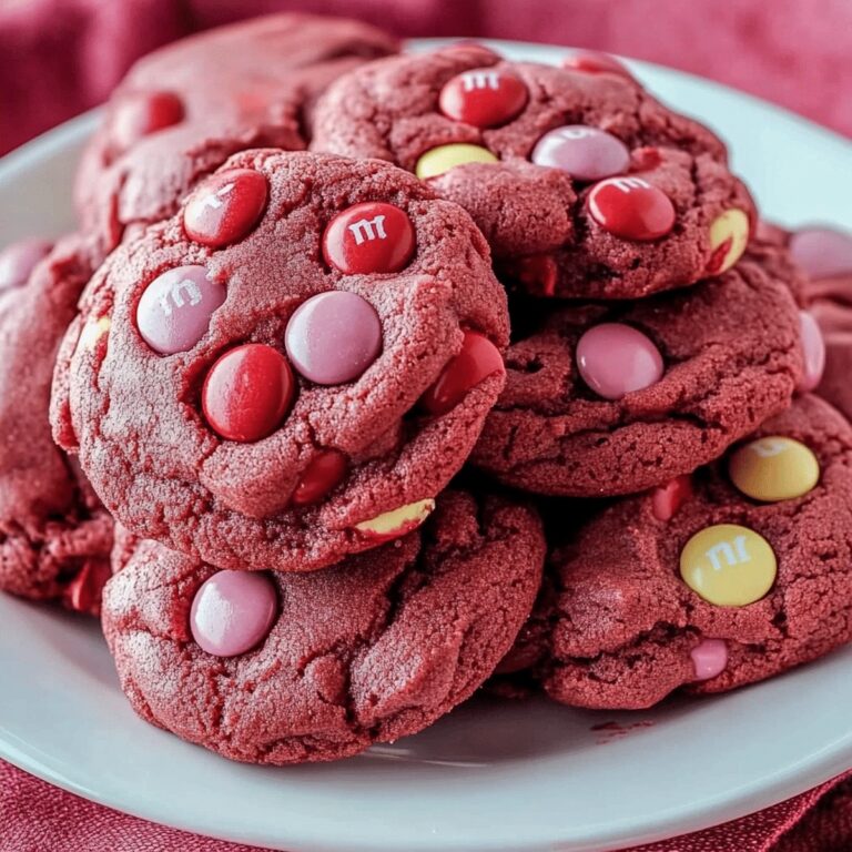Decadent Red Velvet M&M Cake Mix Cookies Recipe