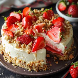 Strawberry Crunch Cheesecake Recipe