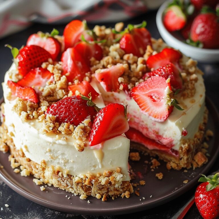 Strawberry Crunch Cheesecake Recipe
