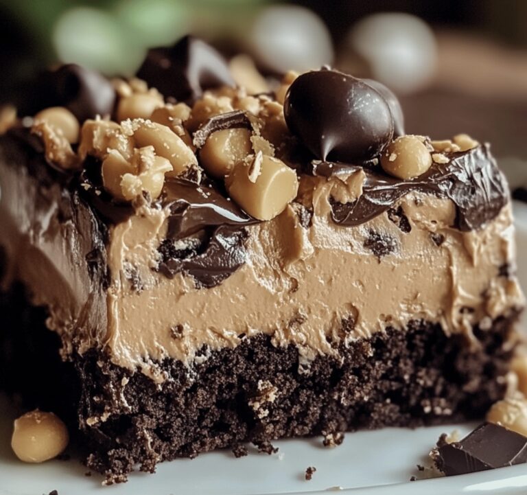 Gooey Chocolate Peanut Butter Poke Cake Recipe