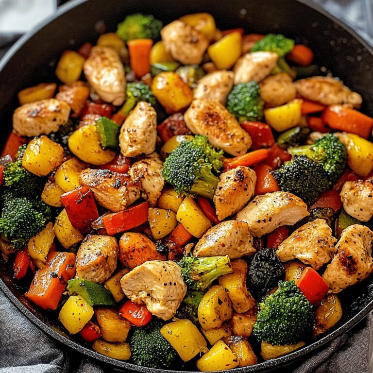 Vibrant Healthy Chicken And Vegetables Skillet Recipe
