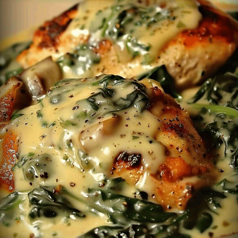 Smothered Chicken With Creamed Spinach Recipe