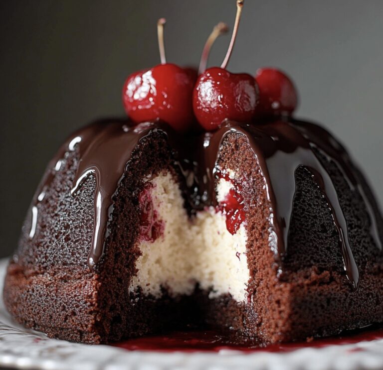 Luscious Cherry Chocolate Cream Cheese Bundt Cake Recipe