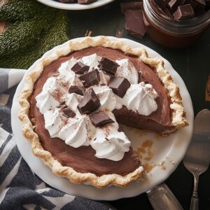 Velvety Hot Chocolate Ice Box Pie Recipe