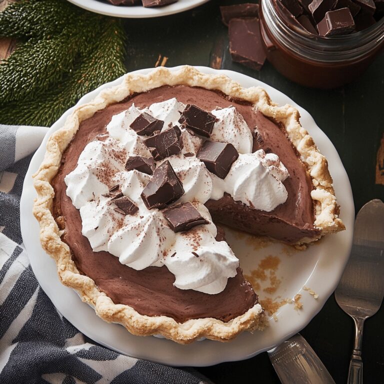 Velvety Hot Chocolate Ice Box Pie Recipe