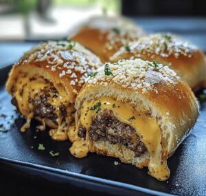 Garlic Parmesan Cheeseburger Bombs Recipe