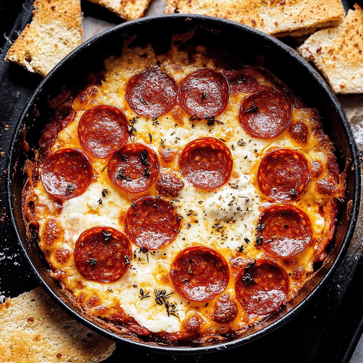 Pepperoni And Cream Cheese Pizza Dip Recipe
