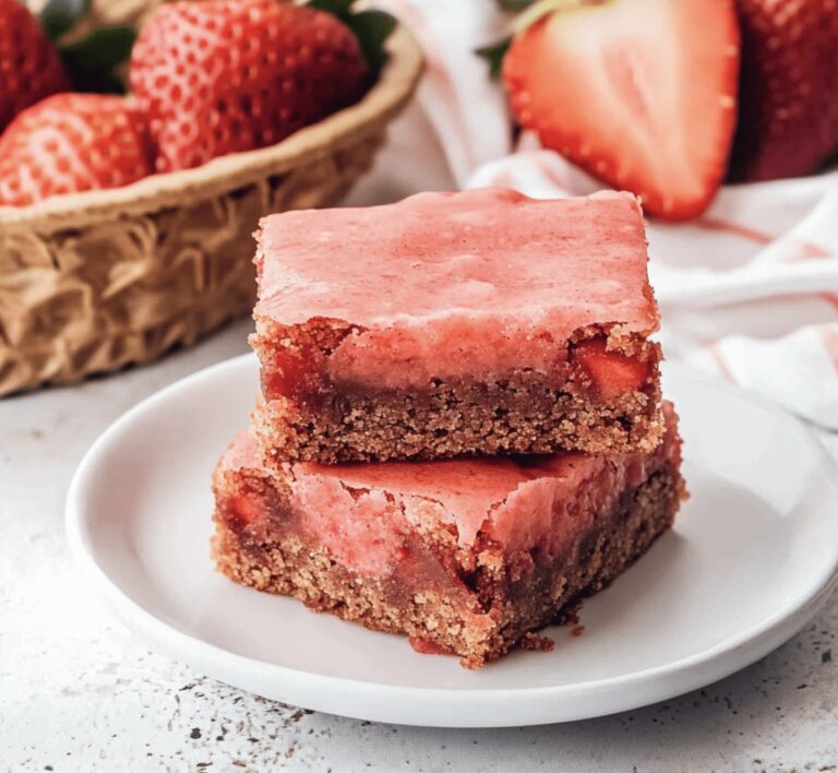 Luscious Strawberry Brownies Recipe