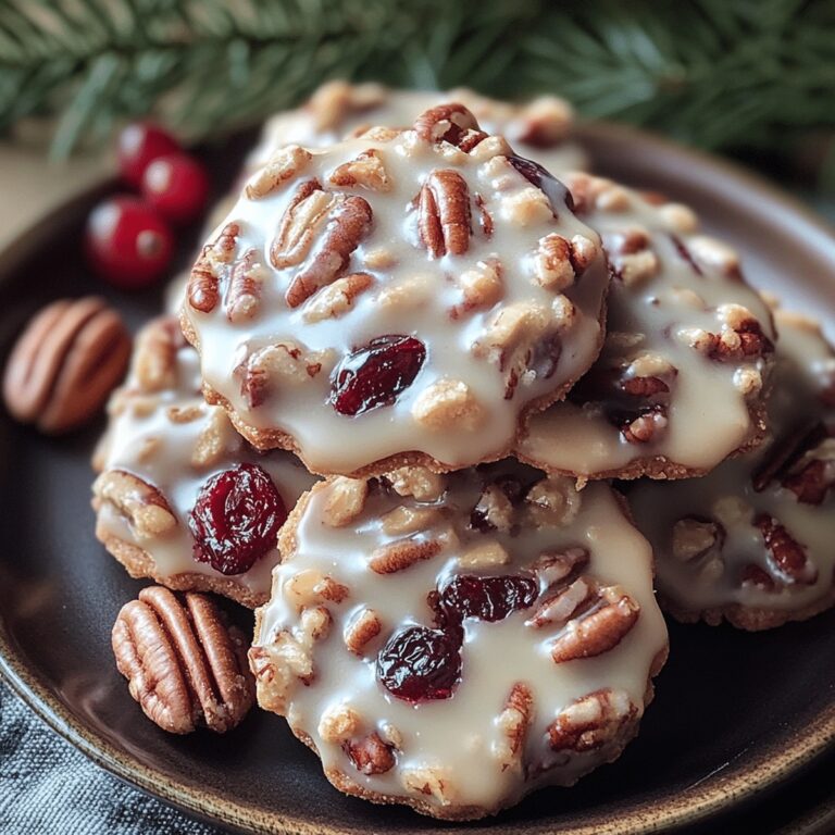 No Bake Cranberry Pecan Praline Cookies Recipe