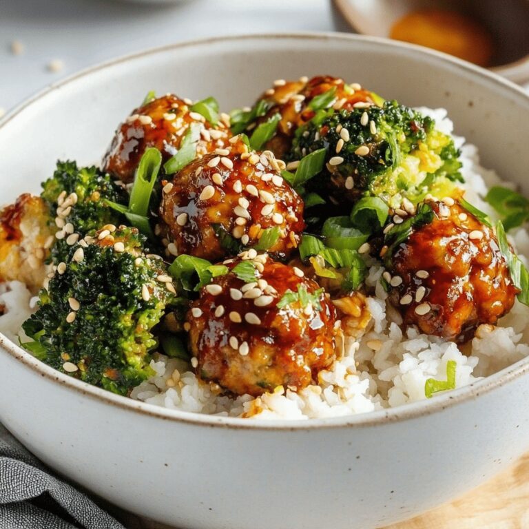 Sweet & Spicy Sesame Chicken Meatball Bowls Recipe