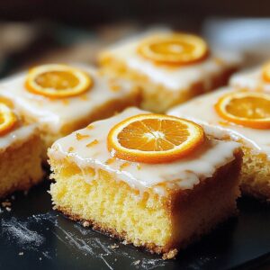 Moist Orange Drizzle Traybake Cake Recipe