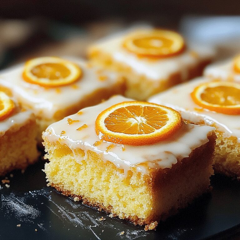 Moist Orange Drizzle Traybake Cake Recipe