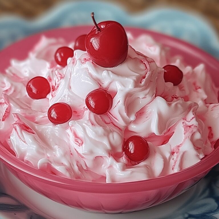 Fluffy Pink Cherry Jell-O Fluff Recipe