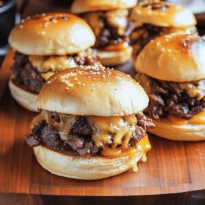 Juicy Roast Beef & Cheddar Sliders Recipe