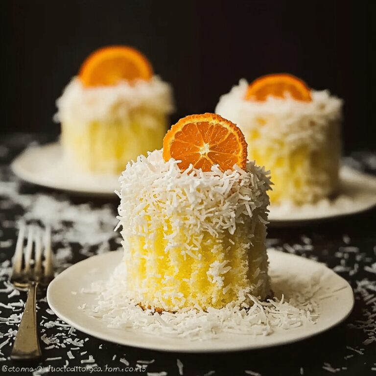 Fluffy Coconut Orange Mini Cakes Recipe