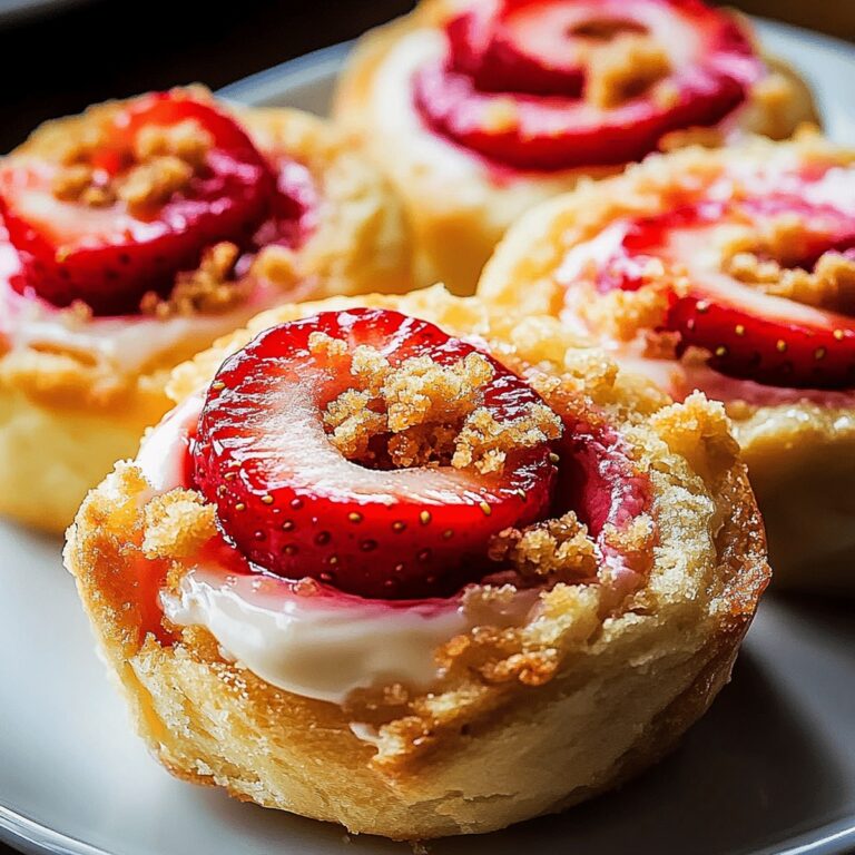 Heavenly Strawberry Cream Cheese Crumble Rolls Recipe