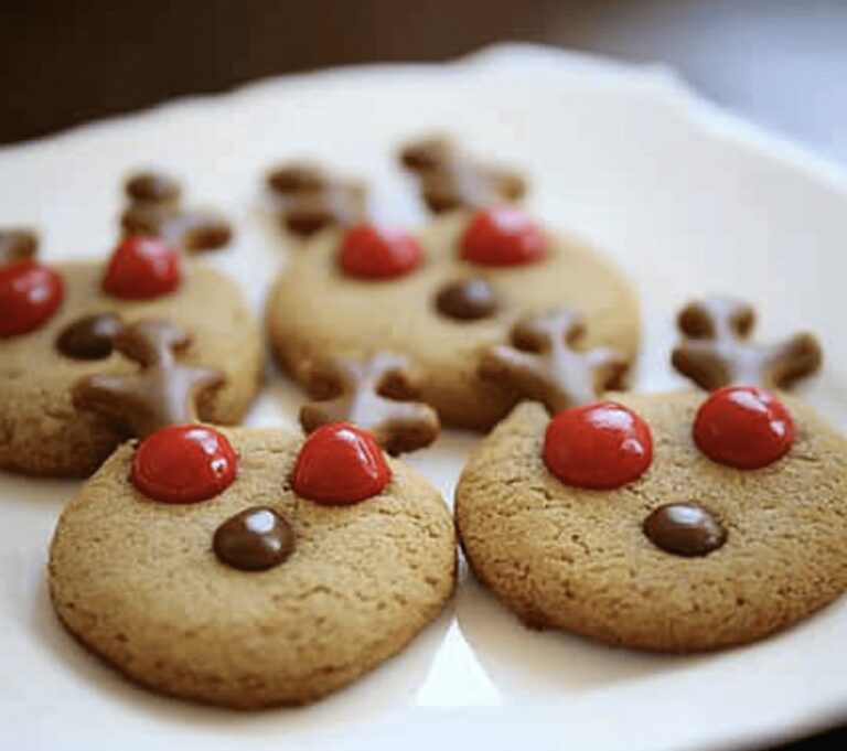 Festive Peanut Butter Reindeer Cookies Recipe