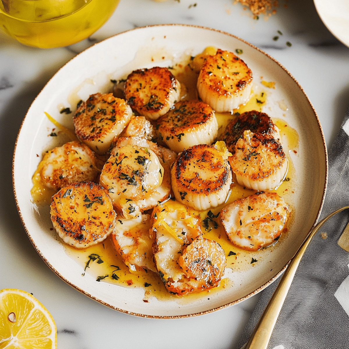 Lemon Butter Scallops Recipe