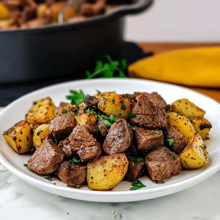 Garlic Butter Steak Bites And Potatoes Recipe
