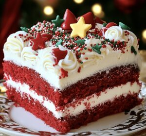 Christmas Red Velvet Poke Cake Recipe
