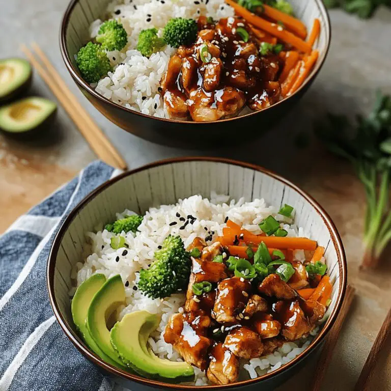 Sticky Chicken Rice Bowls Recipe
