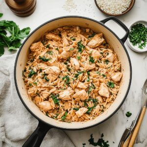 Hearty One Pot Chicken Orzo Recipe