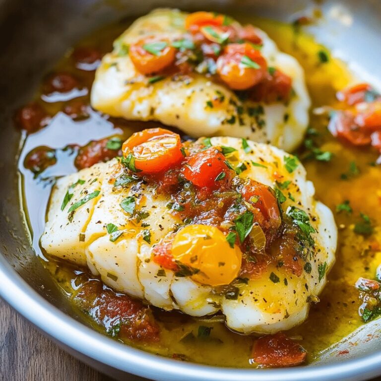 Pan-Seared Cod In White Wine Tomato Basil Sauce Recipe