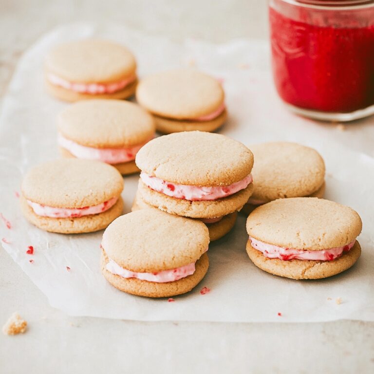 Delightful Lemon Strawberry Cheesecake Sandwich Cookies Recipe
