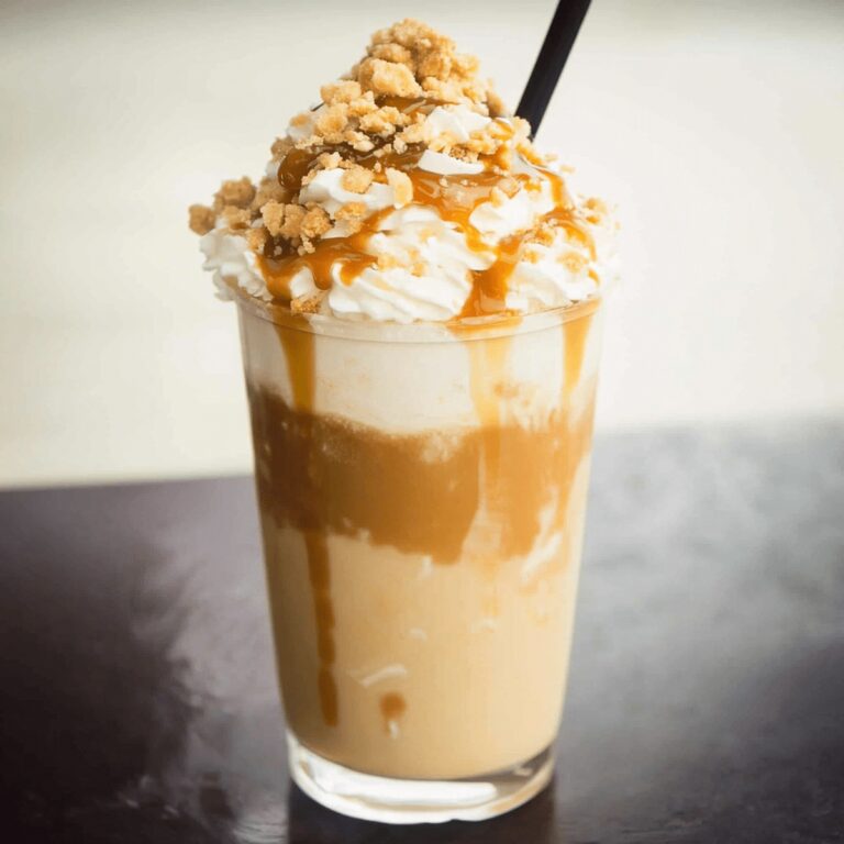 Indulgent Caramel Ribbon Crunch Frappuccino Recipe