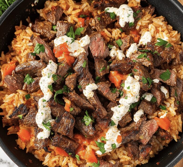 Sizzling Steak & Queso Rice Recipe