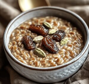 Hearty Farro Breakfast Pudding With Dates And Cardamom Recipe
