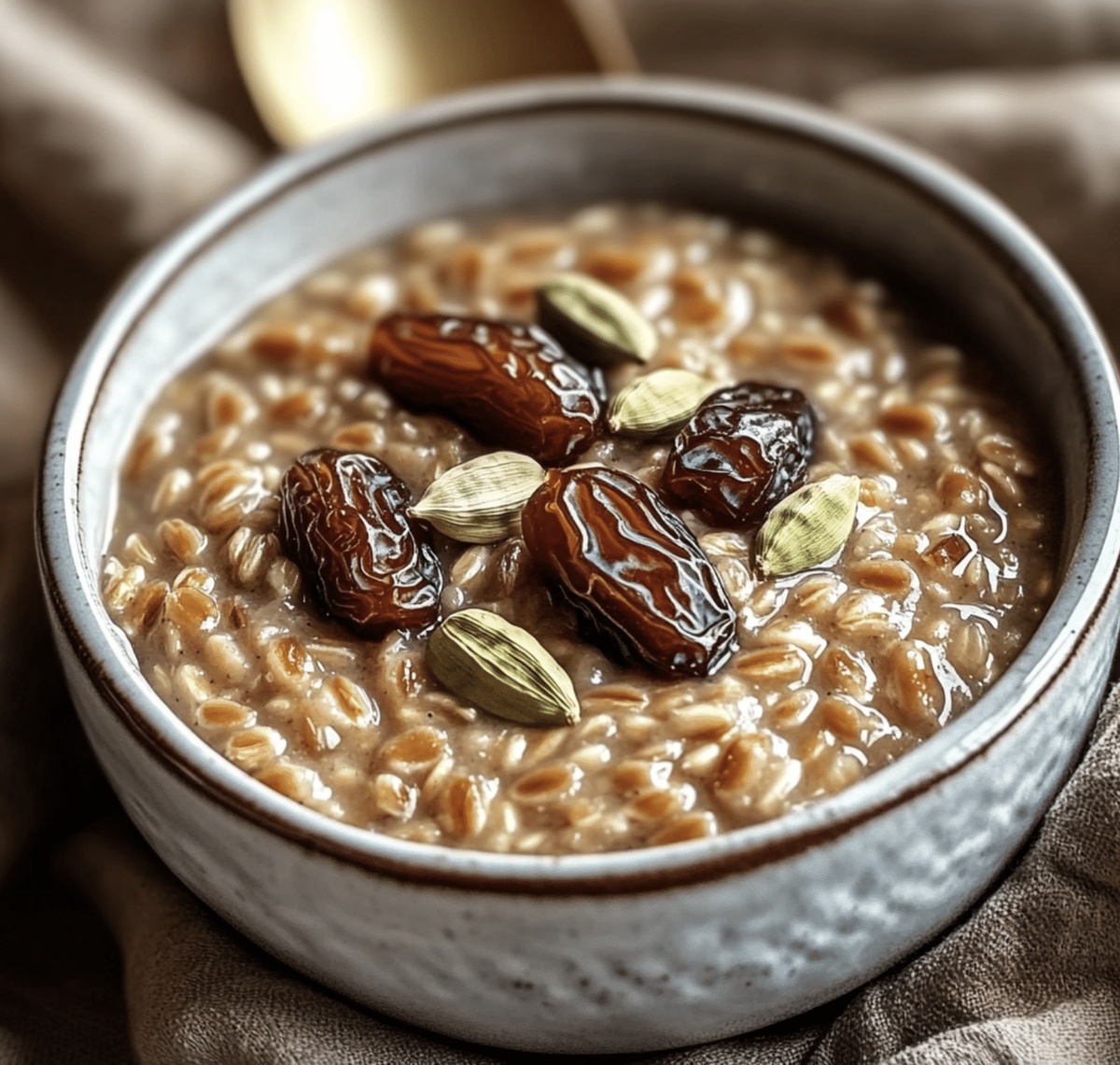 Hearty Farro Breakfast Pudding With Dates And Cardamom Recipe