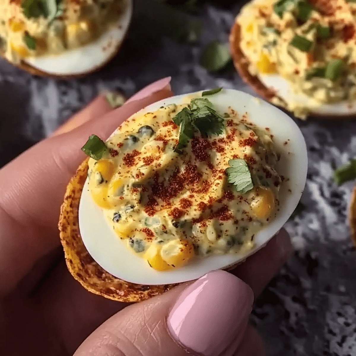 Mexican Street Corn Deviled Eggs Recipe
