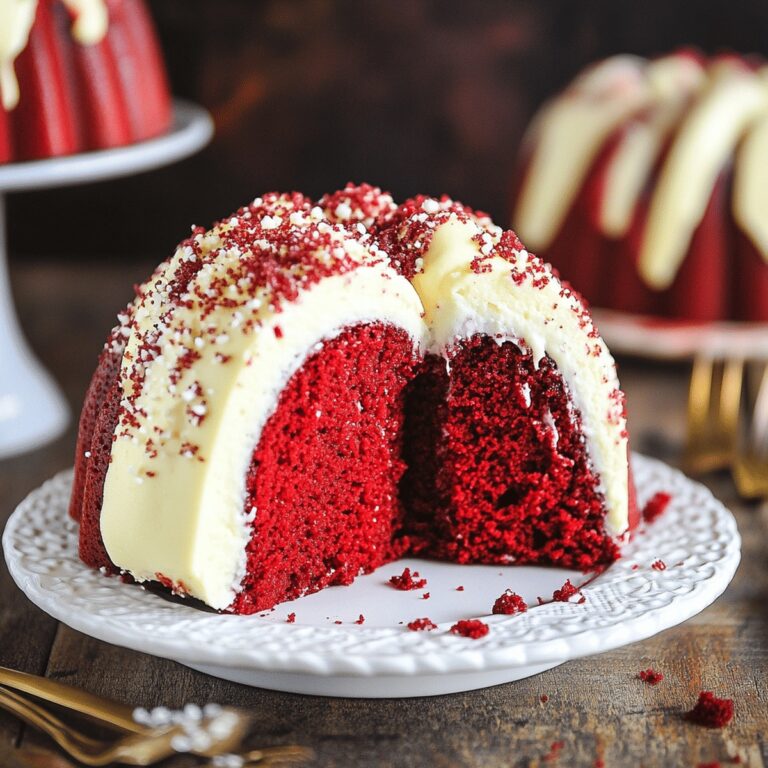 Velvety Red Velvet Cream Cheese Bundt Cake Recipe