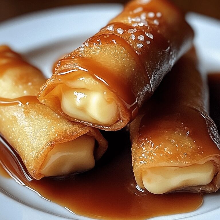 Crispy Cheesecake Egg Rolls With Caramel Sauce Recipe