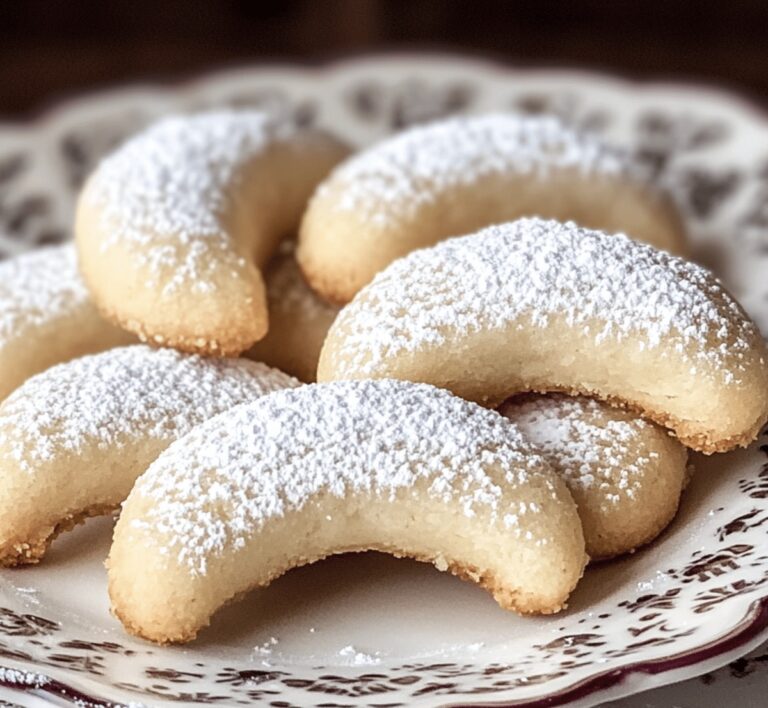 Crispy Almond Crescent Cookies Recipe