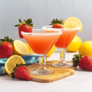 Vibrant Strawberry Lemon Drop Martini Recipe