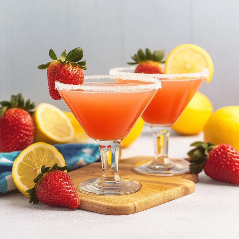 Vibrant Strawberry Lemon Drop Martini Recipe