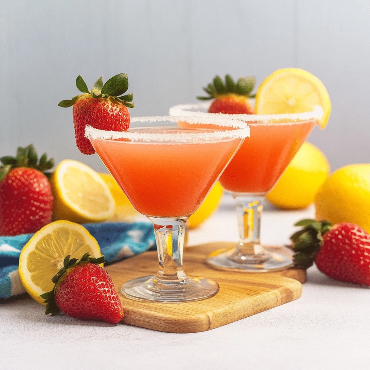 Vibrant Strawberry Lemon Drop Martini Recipe