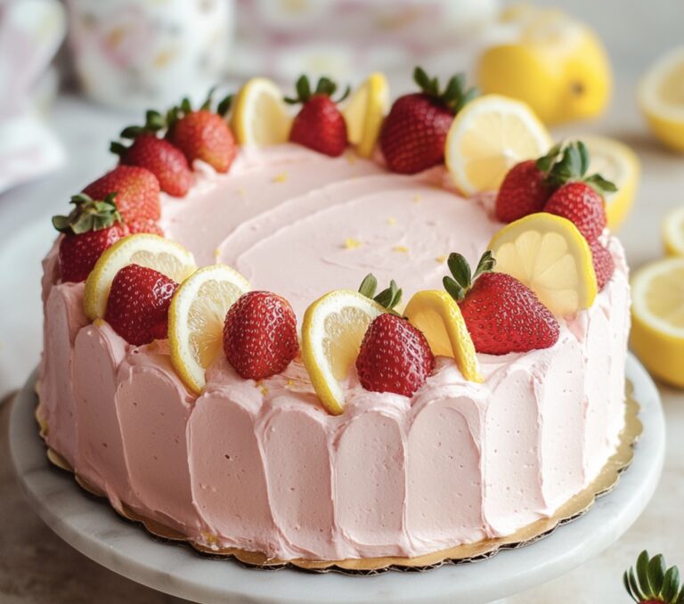 Heavenly Strawberry Lemon Cake Recipe