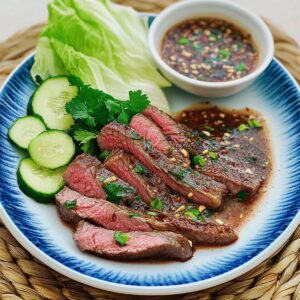 Spicy Crying Tiger Beef With Nam Jim Jaew Sauce Recipe