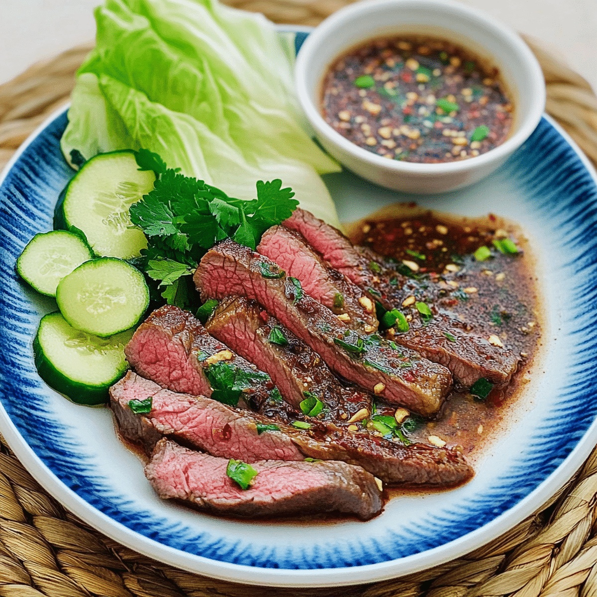 Spicy Crying Tiger Beef With Nam Jim Jaew Sauce Recipe
