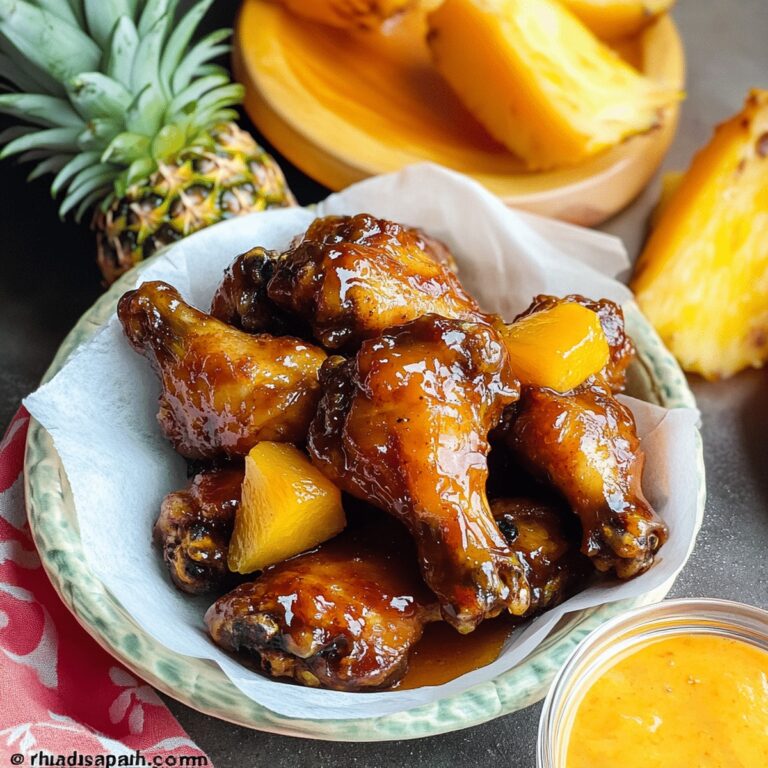 Juicy Pineapple Apricot Glazed Chicken Wings Recipe