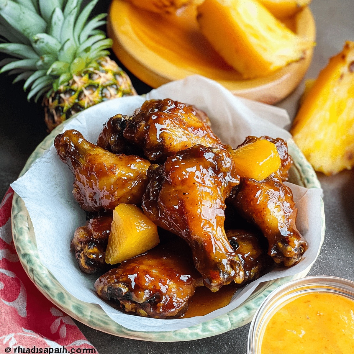 Juicy Pineapple Apricot Glazed Chicken Wings Recipe