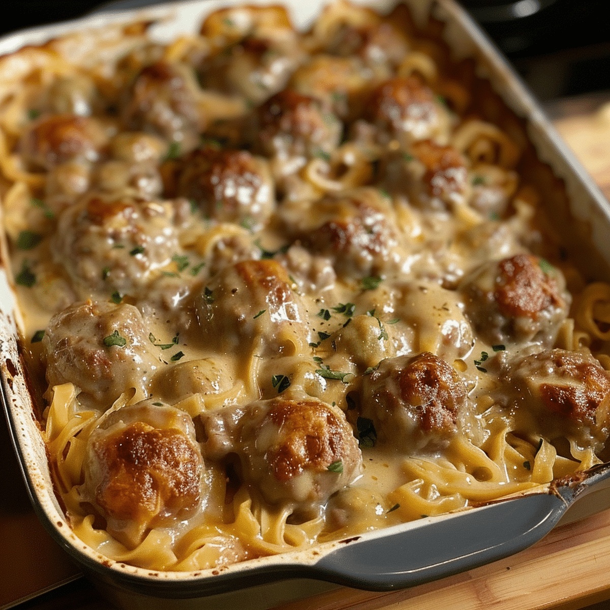 Swedish Meatball Noodle Bake Recipe