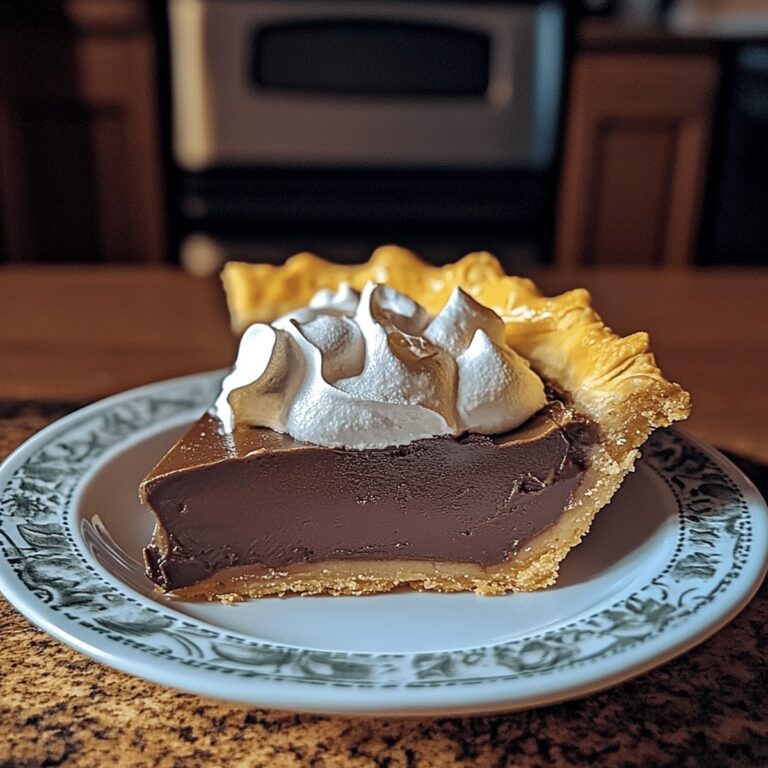 Old Fashioned Chocolate Pie Recipe