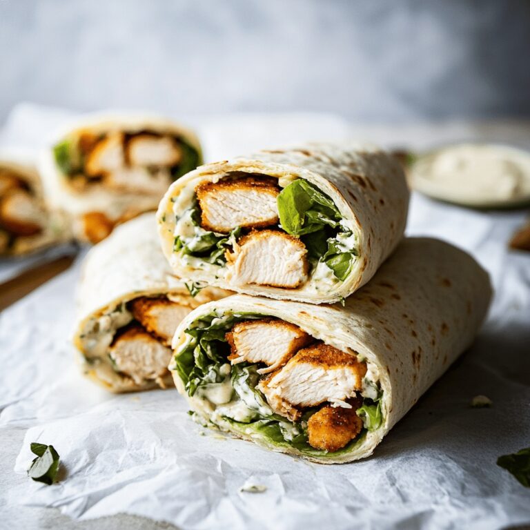 Crispy Chicken Caesar Wrap Recipe