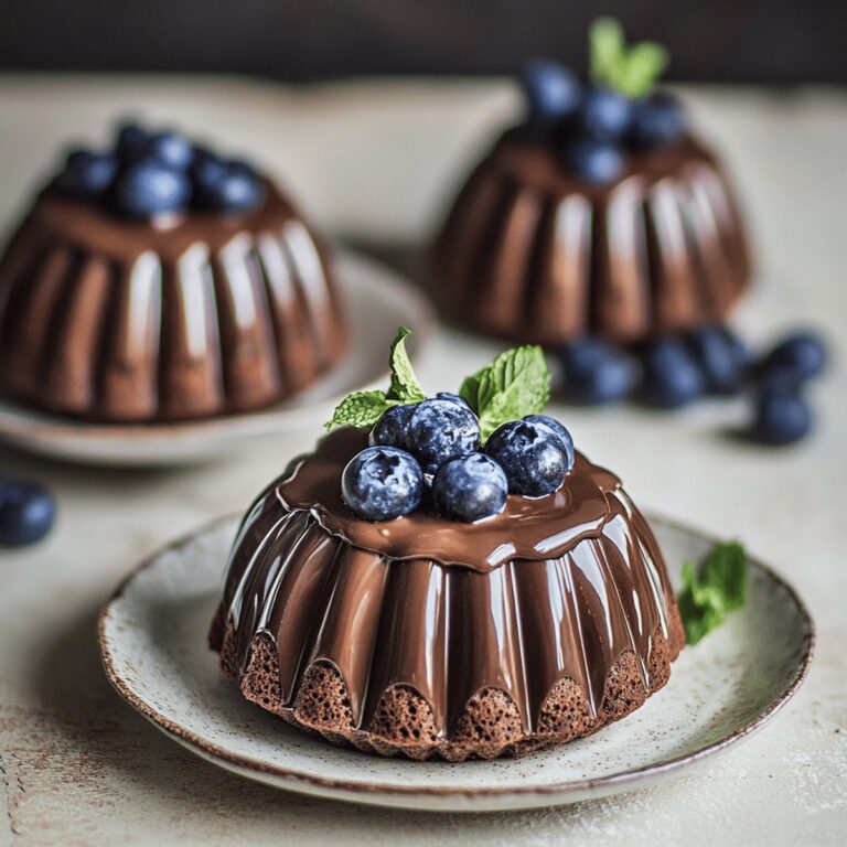 Indulgent Triple Chocolate Mini Bundt Cakes Recipe